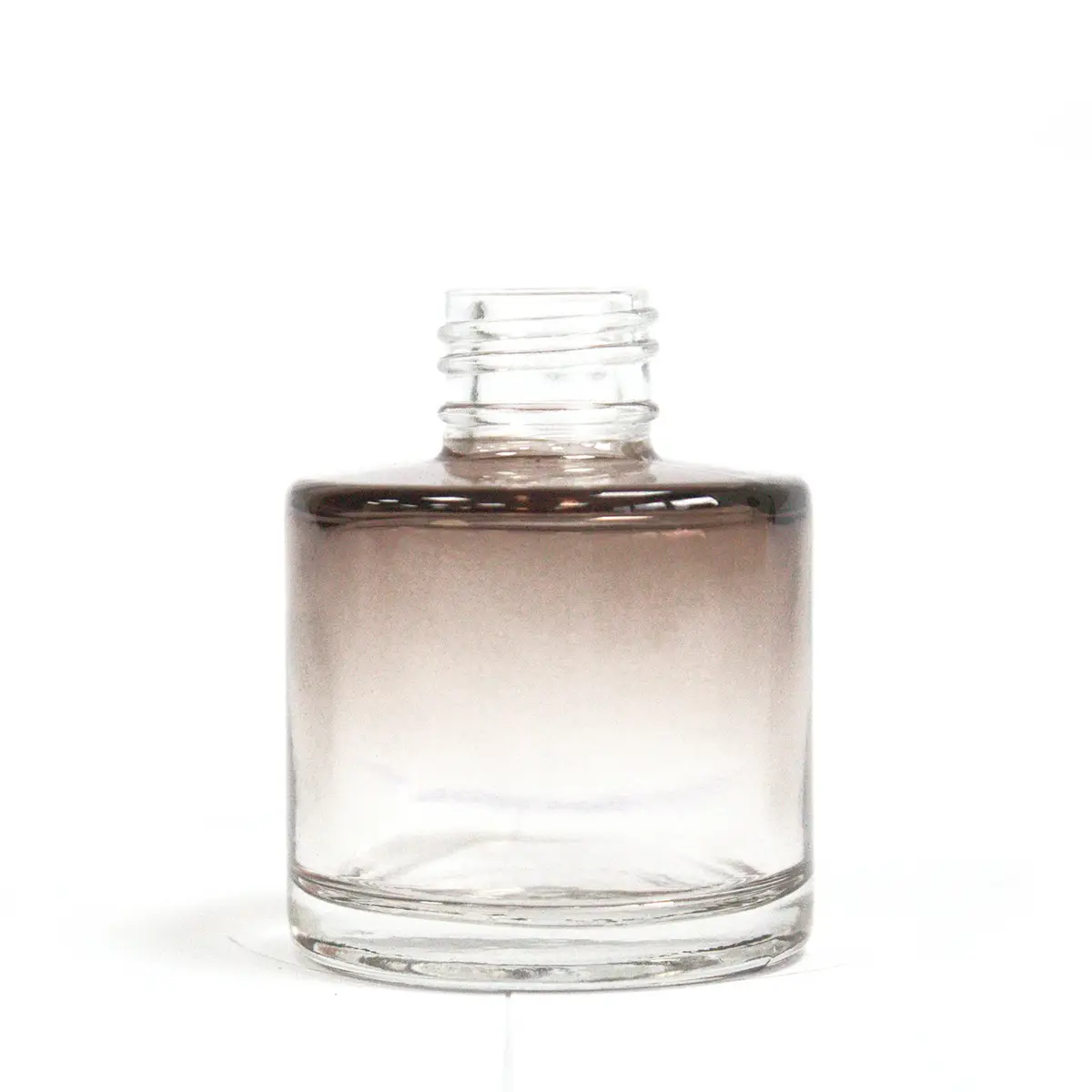 Rund glasflaska för doftspridare i kolgrått glas, 50 ml