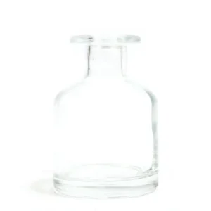 Rund glasflaska för doftspridare med 140 ml volym i klart glas