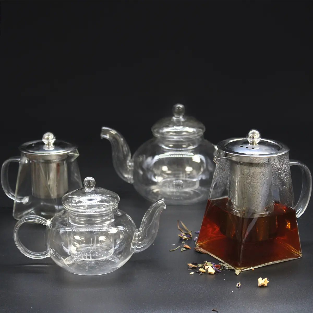 Glaskanna med infuser för te 550 ml - produktbild 4