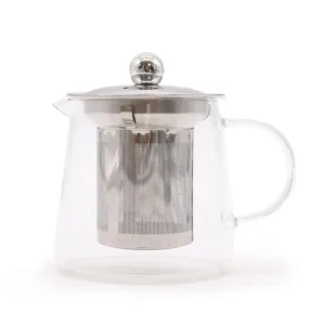 Glaskanna med infuser i rostfritt stål och glas, kapacitet 350 ml