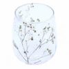 Glasljusstake med torkade blommor Margarita 12×11 cm