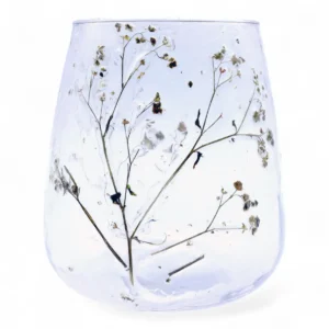 Glasljusstake med torkade blommor Margarita 12x11 cm - produktbild 4