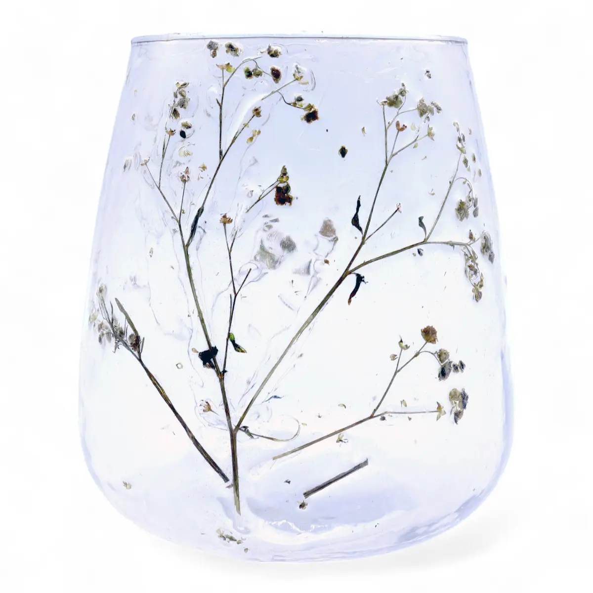 Glasljusstake med torkade blommor Margarita 12x11 cm - produktbild 4