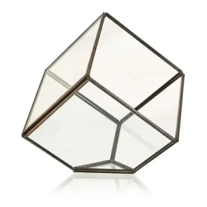 Glasterrarium kub i hörn med järnram - produktbild 3