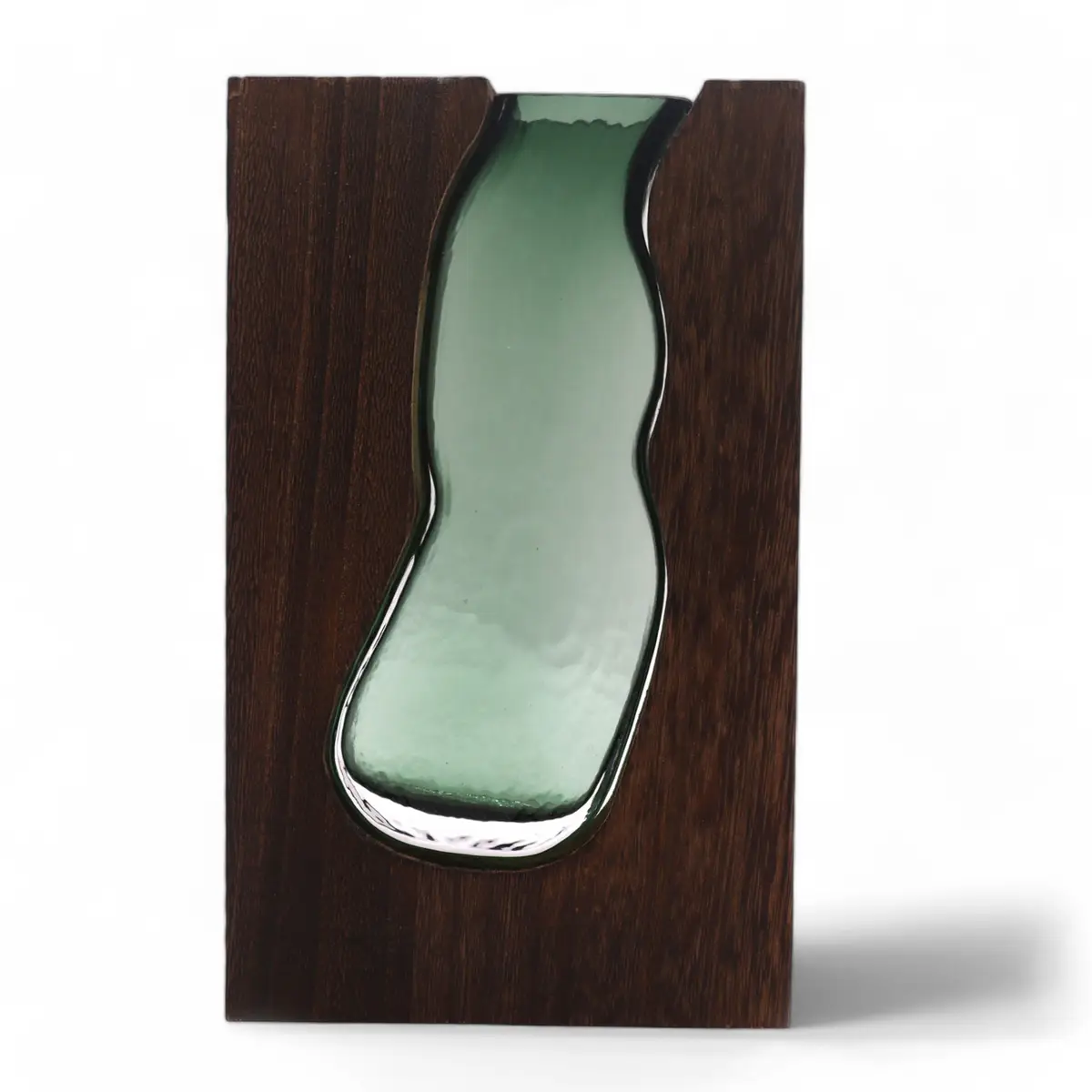 Glasvas och terrarium med mörk tungträbas 14,5x5x23 cm - produktbild 2
