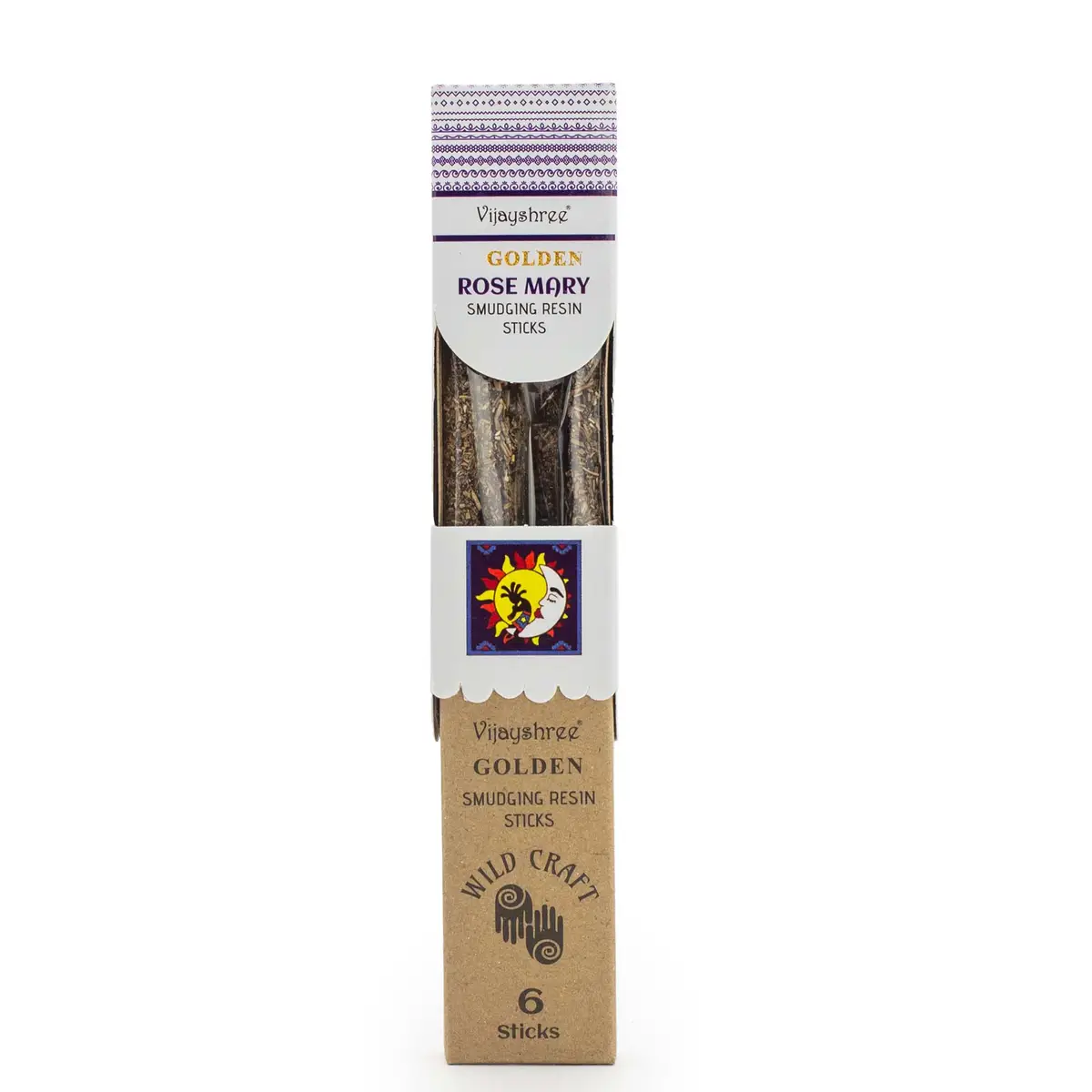 Förpackning med Golden Rose Mary rökelsestickor av hartz för rening