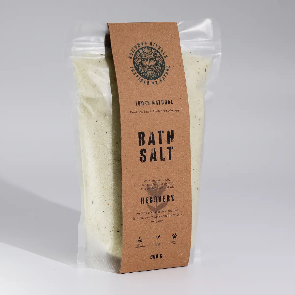 Greenman Rituals Mentol Badsalt med Epsomsalt för Återhämtning - produktbild 5