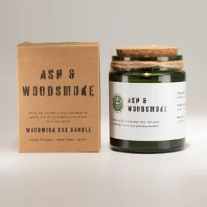 Greenman Woodwick Sojljus med doft av Aska och Vedrök - produktbild 2
