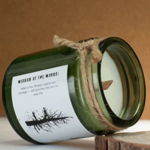 Greenman Woodwick Sojljus med doft av Aska och Vedrök - produktbild 4