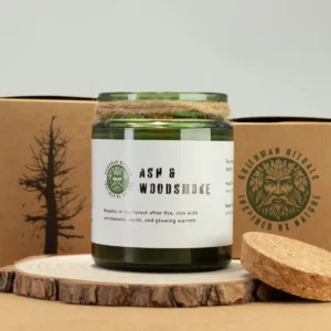 Greenman Woodwick Sojljus med doft av Aska och Vedrök - produktbild 5
