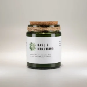 Greenman Woodwick Sojljus med doft av salvia och mynta - produktbild 3