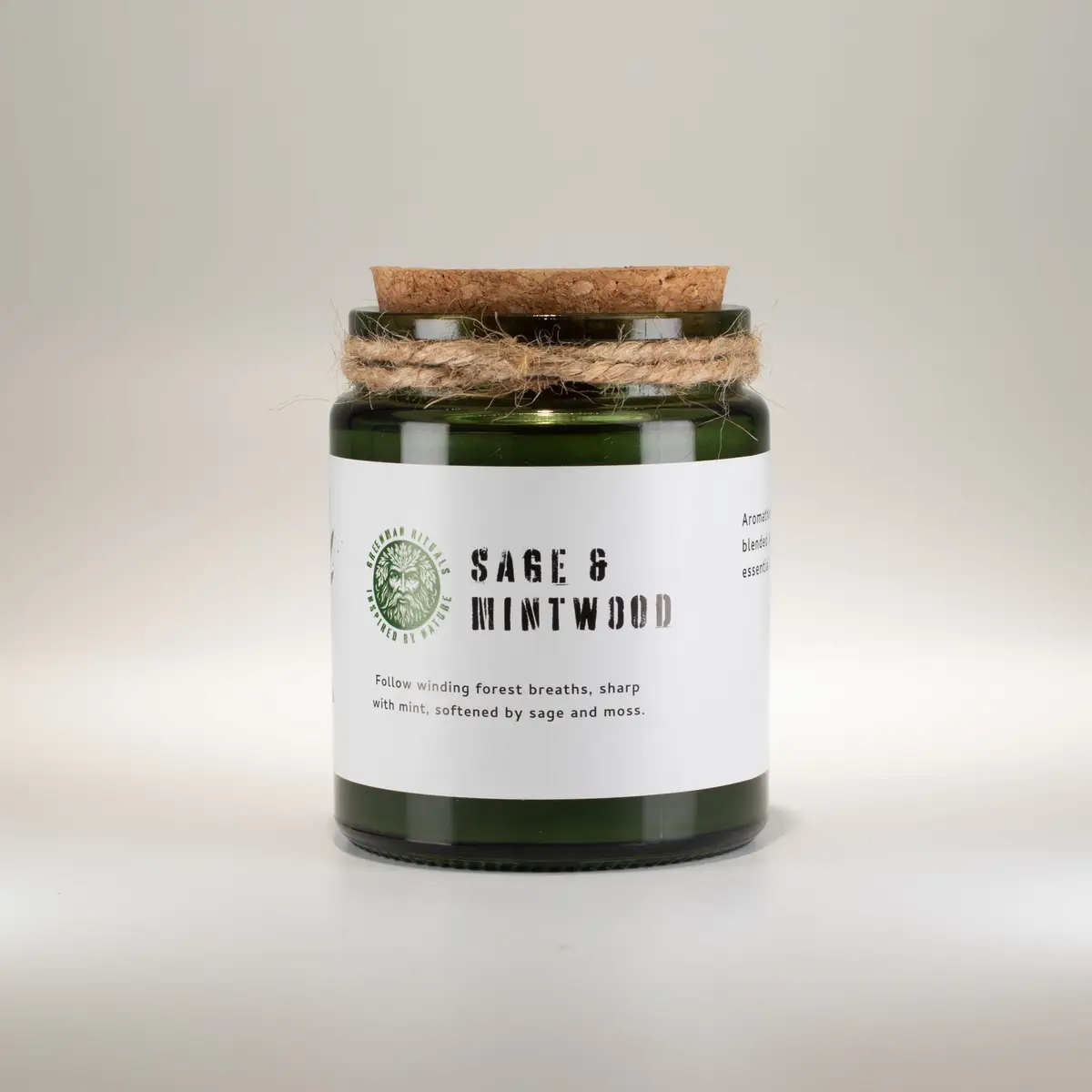 Greenman Woodwick Sojljus med doft av salvia och mynta - produktbild 3