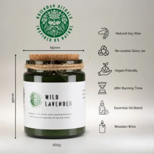 Greenman Woodwick Sojljus med vild lavendeldoft - produktbild 2
