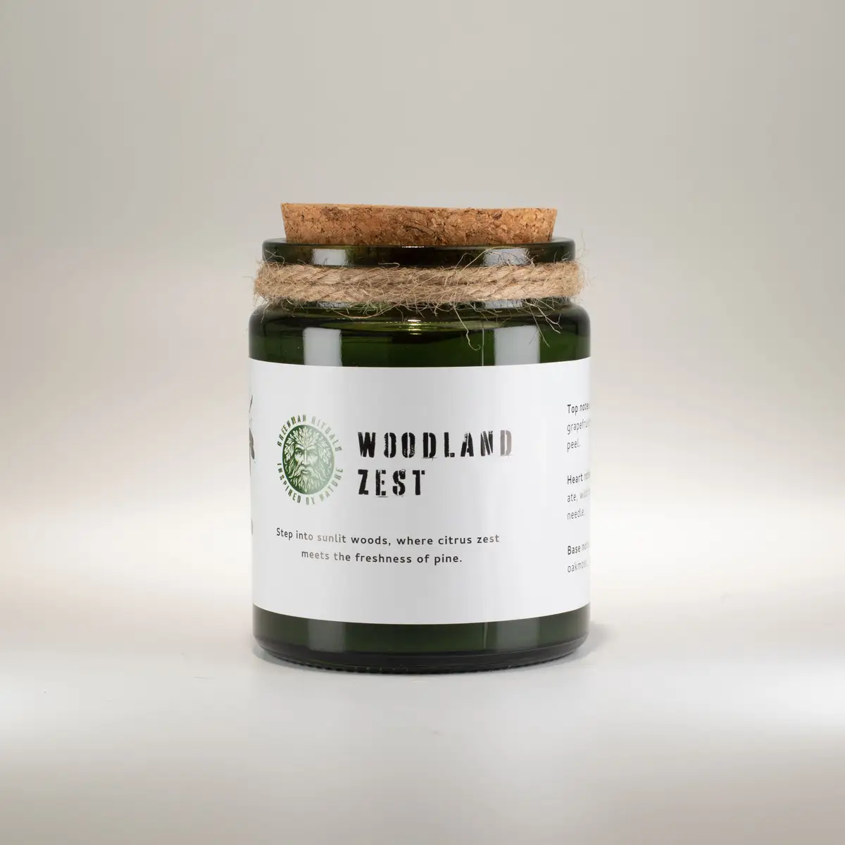 Greenman Woodwick Sojljus Woodland Zest med träveke - produktbild 3