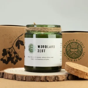 Greenman Woodwick Sojljus Woodland Zest med träveke - produktbild 5