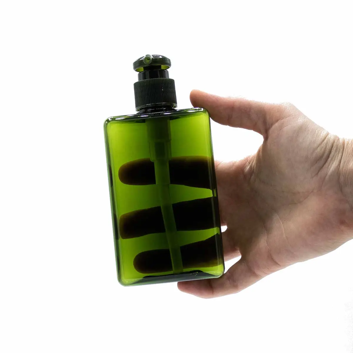Grön återanvändbar dispenserflaska med pump 280 ml - produktbild 2
