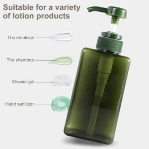 Grön återanvändbar dispenserflaska med pump 280 ml - produktbild 5
