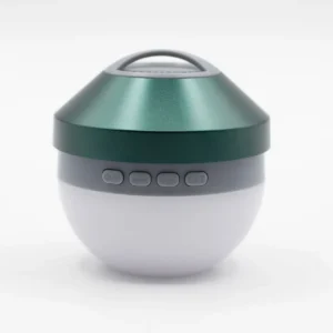 Grön campinglampa med inbyggd Bluetooth-högtalare - produktbild 2