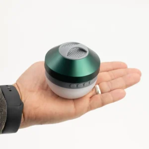 Grön campinglampa med inbyggd Bluetooth-högtalare - produktbild 5
