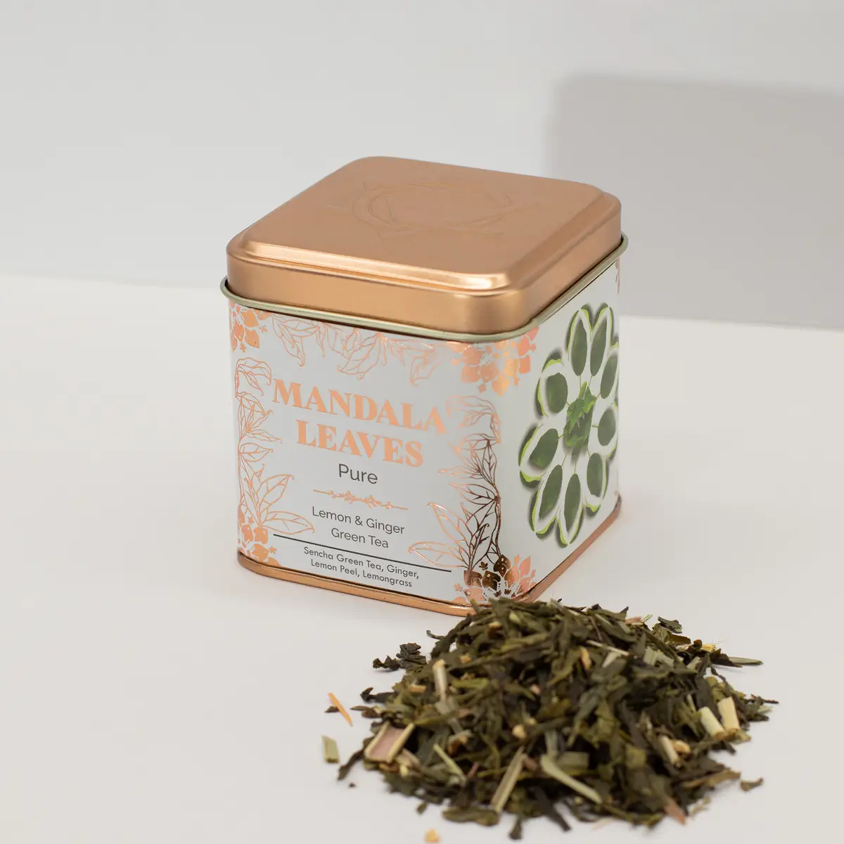 Grönt te med citron och ingefära i burk 50 g - produktbild 9
