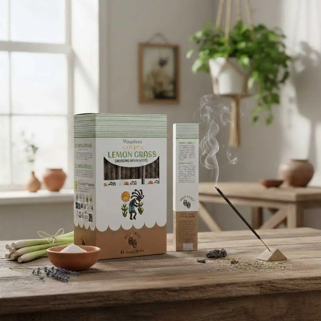 Gyllene Lemongrass Rökelsepinnar av Hartz 30g - produktbild 10