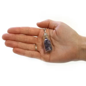 Halsband med flaska och ametiststenar - produktbild 2