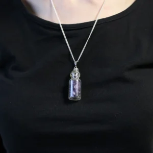 Halsband med flaska och ametiststenar - produktbild 4