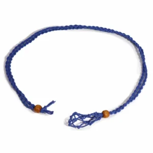 Halsband med kristall- och ädelstensband 45 cm marinblå - produktbild 2