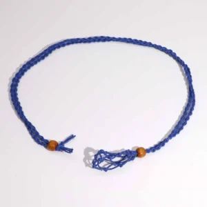 Halsband med kristall- och ädelstensband 45 cm marinblå - produktbild 7