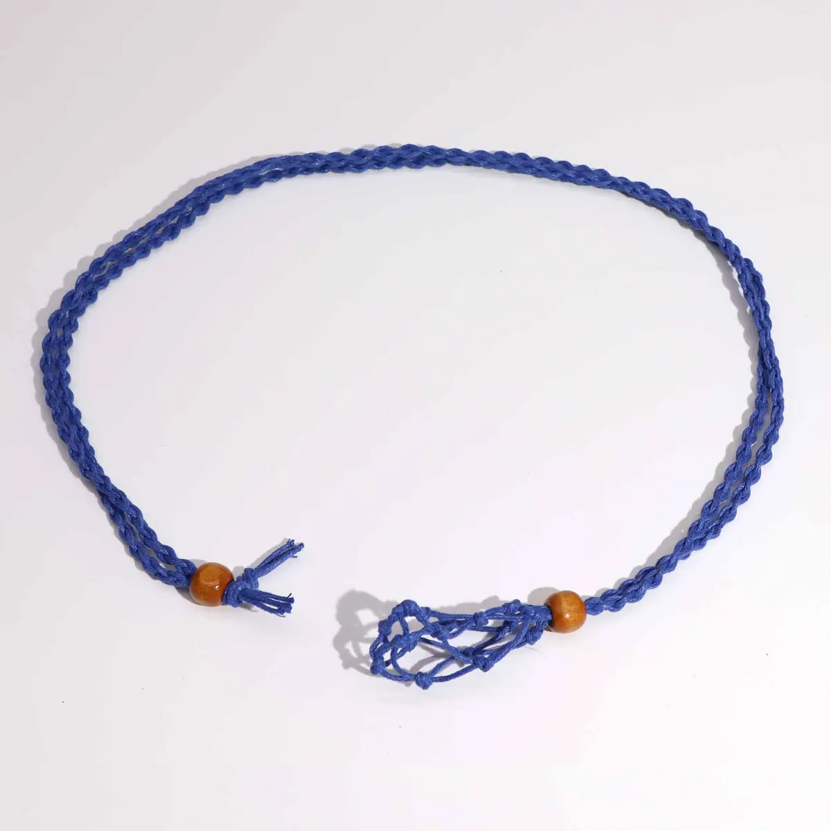 Halsband med kristall- och ädelstensband 45 cm marinblå - produktbild 7