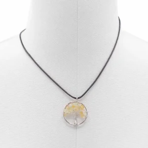 Halsband med Livets träd-hänge i karneol - produktbild 4