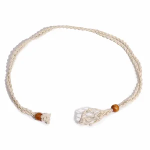 Halsband med natursten och snöre 45 cm - produktbild 2