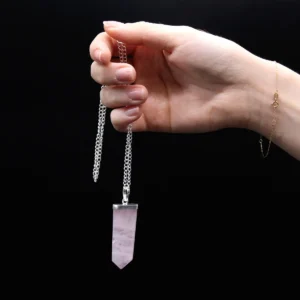 Halsband med svart agat ädelstenshänge - produktbild 6