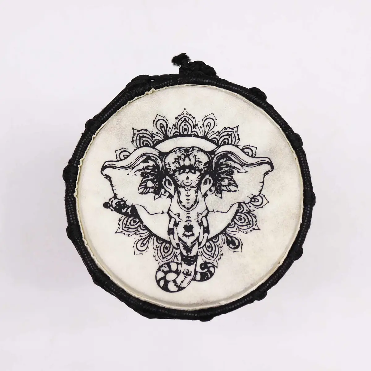 Handgjord bred topp djembe-trumma 20 cm - produktbild 3