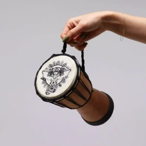 Handgjord bred topp djembe-trumma 20 cm - produktbild 5