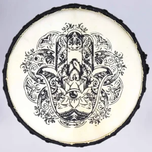 Handgjord bred topp djembe-trumma 50 cm - produktbild 4