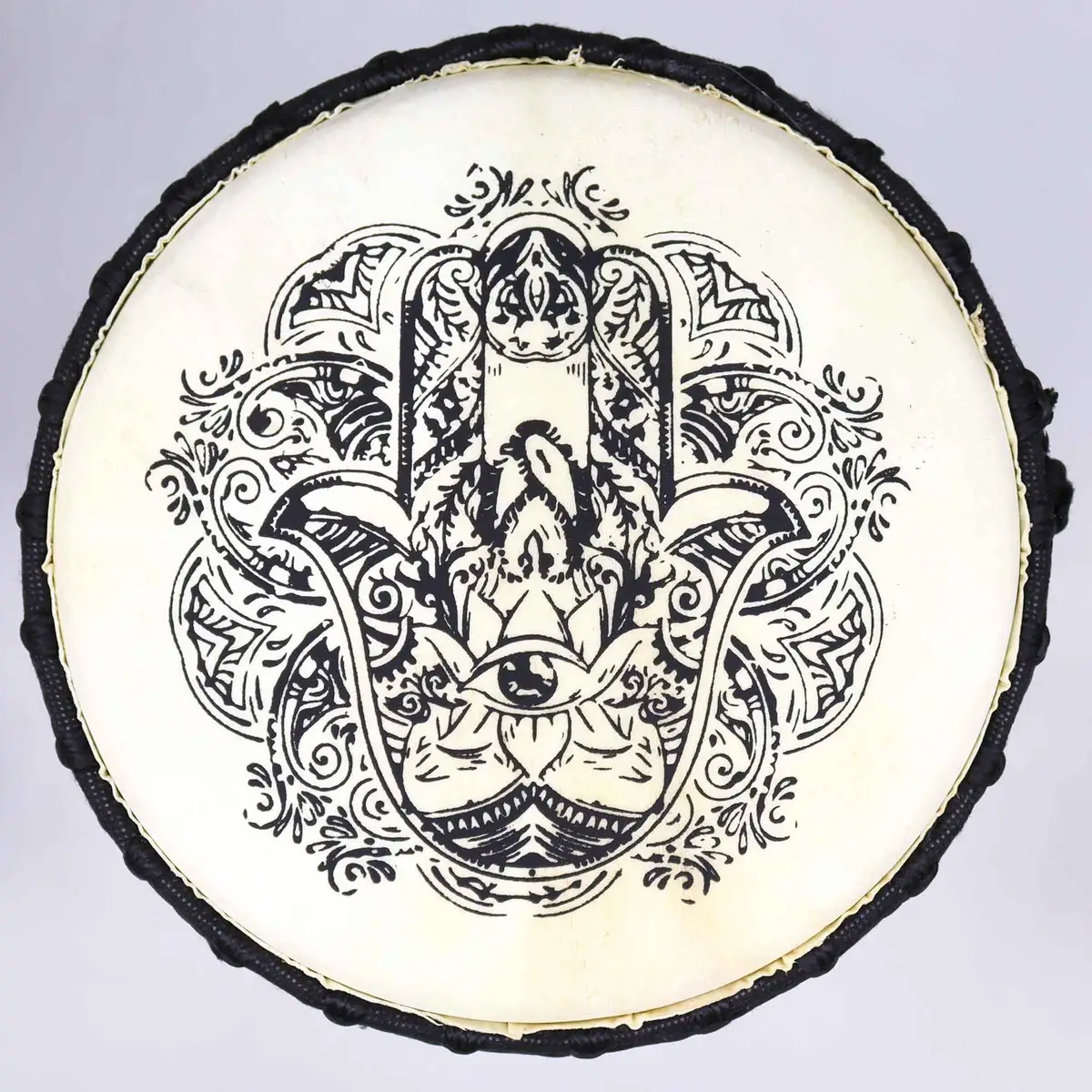 Handgjord bred topp djembe-trumma 50 cm - produktbild 4