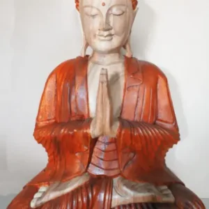 Handgjord Buddha-staty i Suarträ 30 cm - produktbild 2