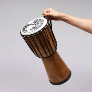 Handgjord djembe-trumma med brett huvud 40 cm - produktbild 5