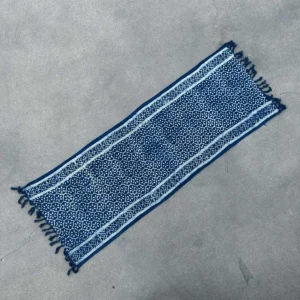 Handgjord indigoblå löpare 170x60 cm med Madjid-mönster - produktbild 2