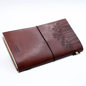 Handgjord läderjournal True Friends brun 80 sidor - produktbild 2