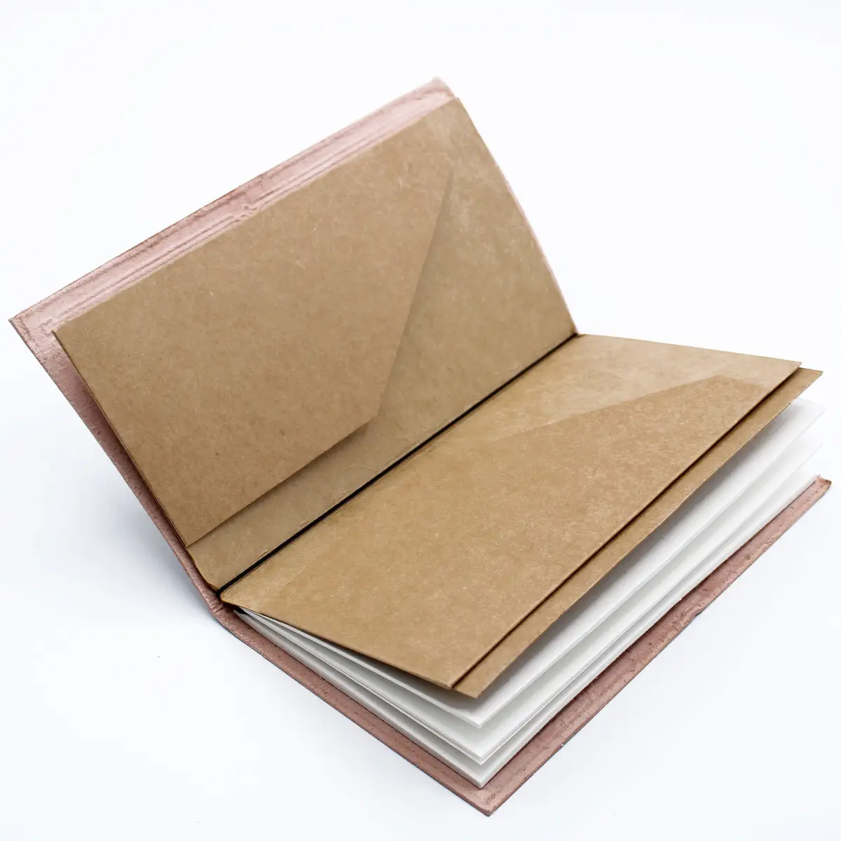 Handgjord läderjournal True Friends brun 80 sidor - produktbild 5