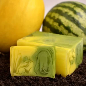 Handgjord melon-tvålskiva - produktbild 8