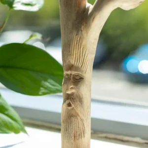 Handgjord träskulptur med Greenman-motiv - produktbild 2