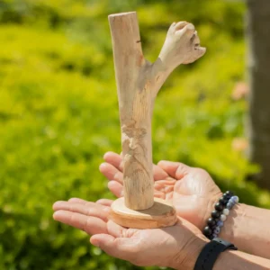 Handgjord träskulptur med Greenman-motiv - produktbild 3
