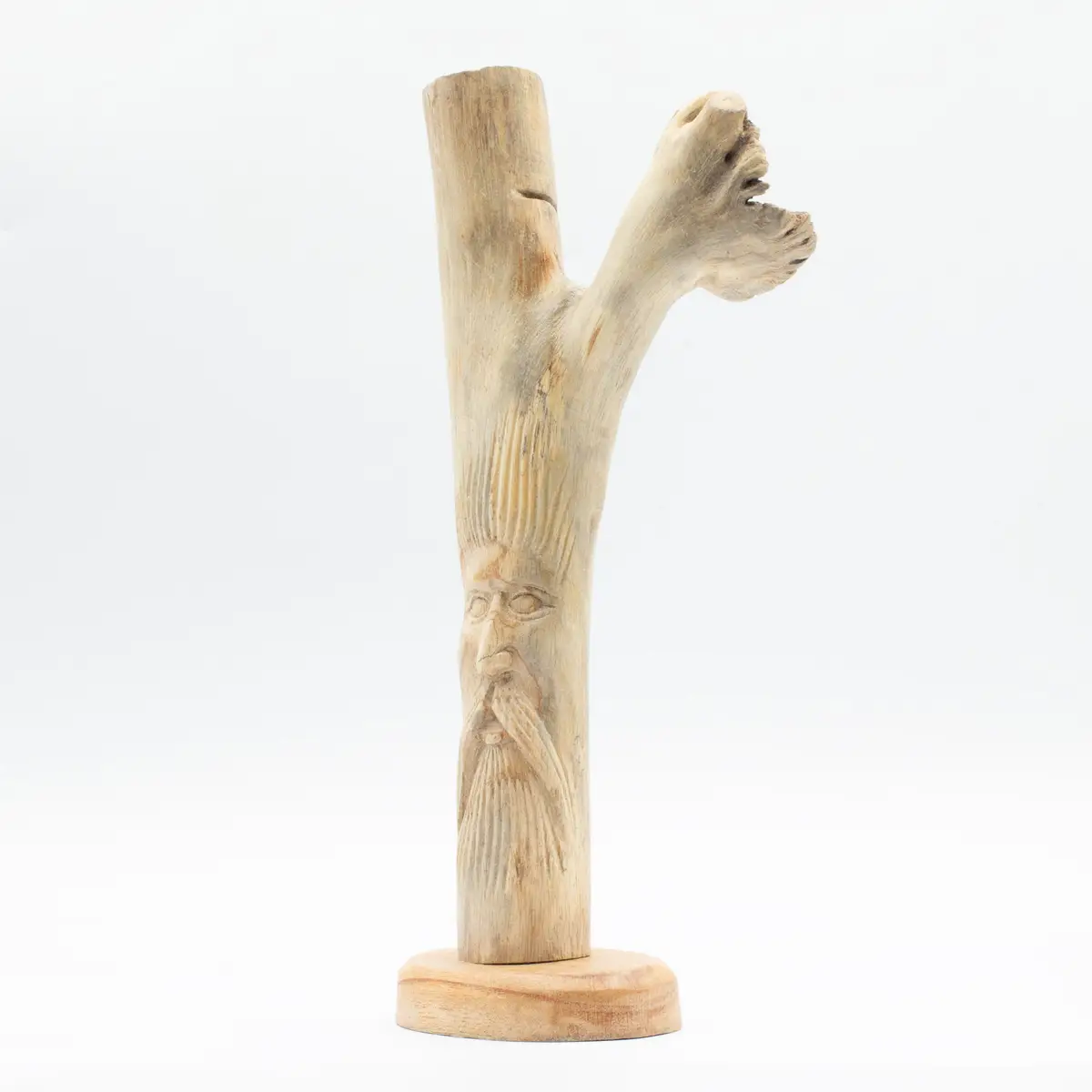 Handgjord träskulptur med Greenman-motiv - produktbild 5