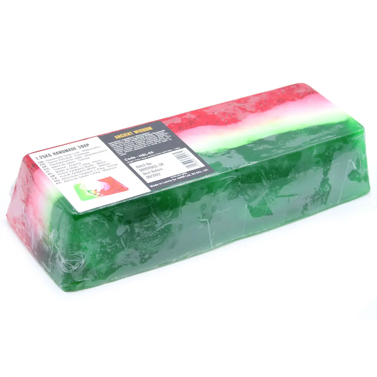 Handgjord tvålkaka med vattenmelon, skiva ca 100 g - produktbild 2