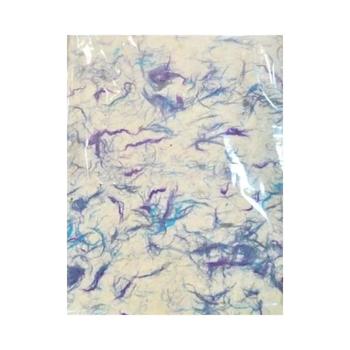 Handgjort Lokta-papper med blå bomullsfibrer 51x76 cm - produktbild 6