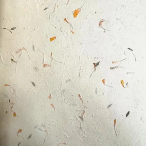 Handgjort Lokta-papper med blandade blommor och bomull 51x76 cm - produktbild 4