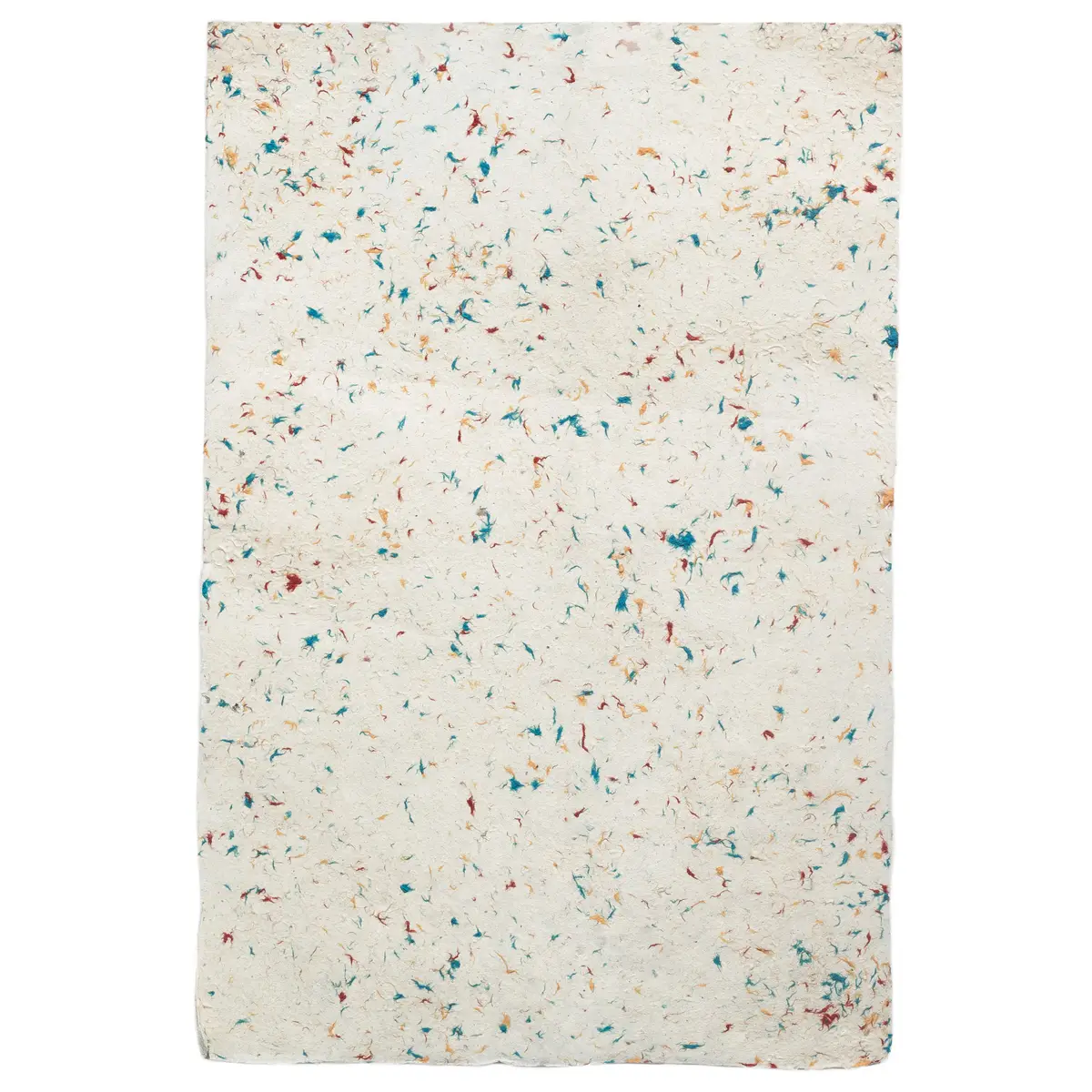 Handgjort Lokta-papper med blandade blommor och bomull 51x76 cm - produktbild 5